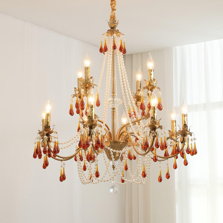 Aureate Amber Crystal Chandelier - Vakkerlight