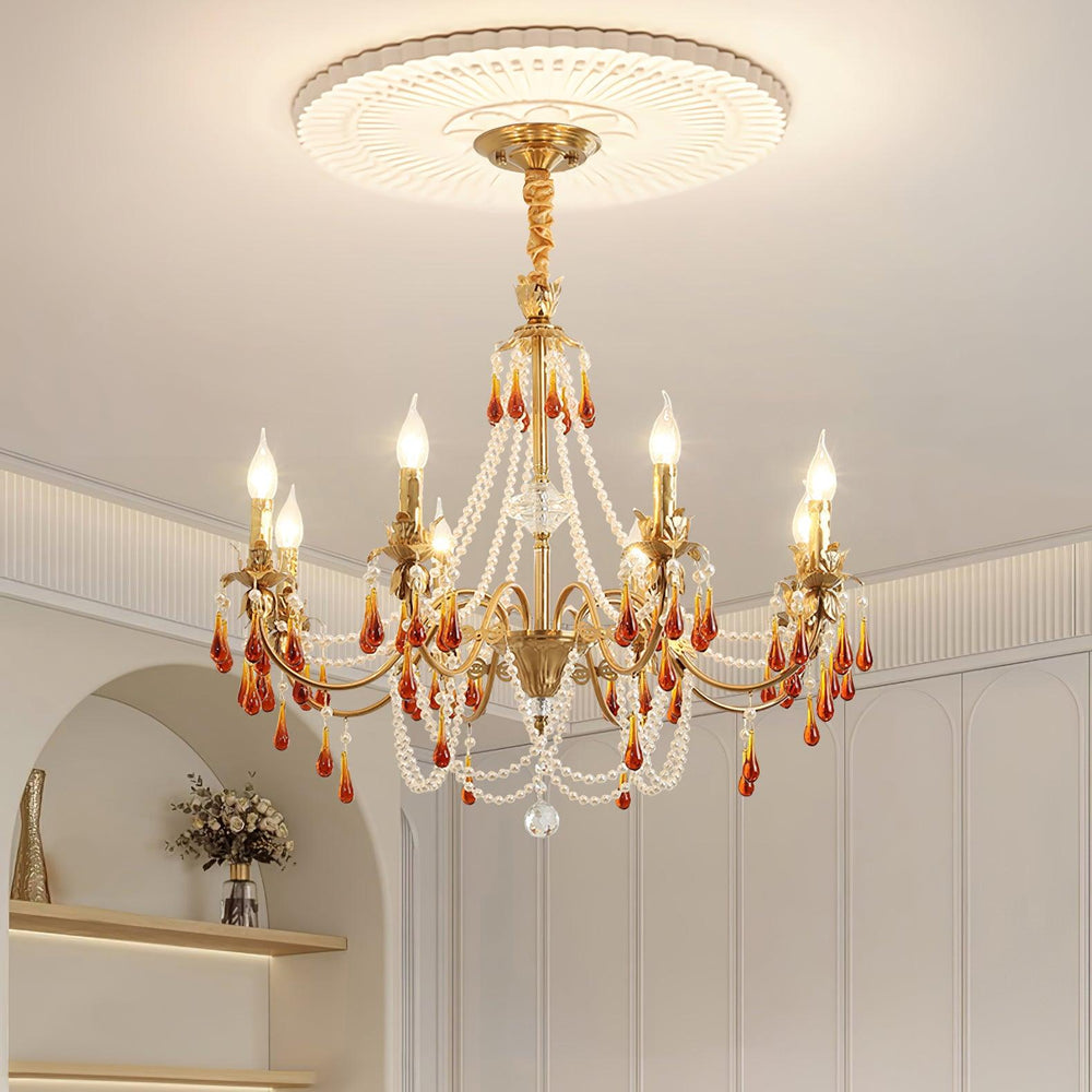 Aureate Amber Crystal Chandelier - Vakkerlight