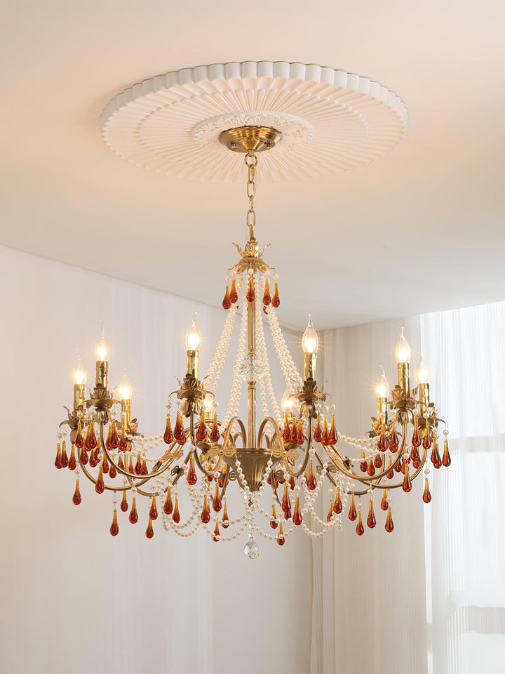 Aureate Amber Crystal Chandelier - Vakkerlight