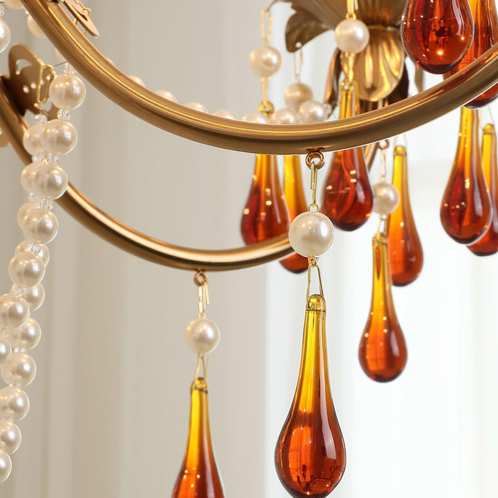 Aureate Amber Crystal Chandelier - Vakkerlight