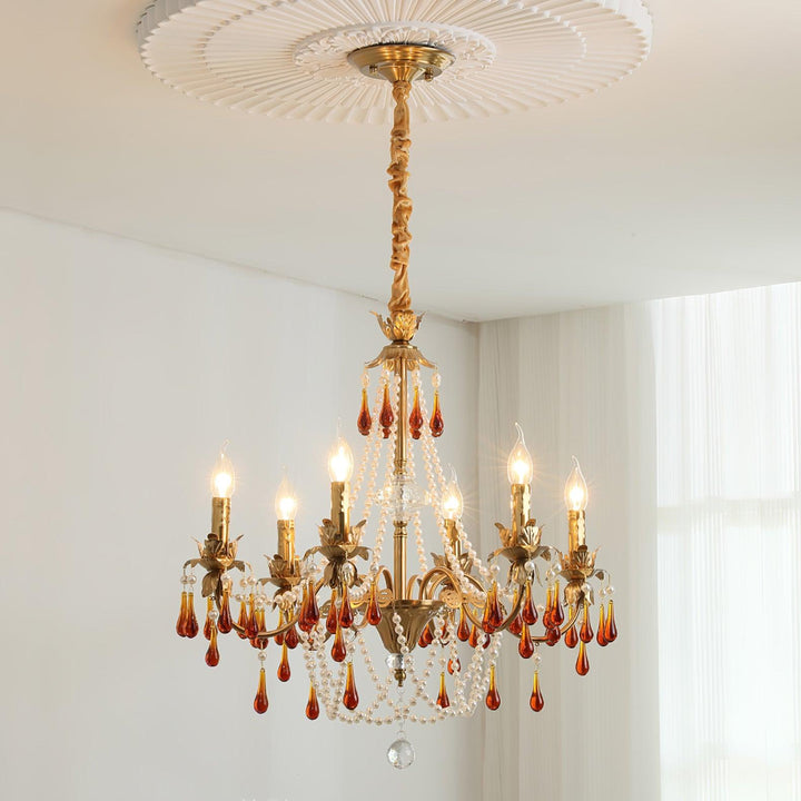 Aureate Amber Crystal Chandelier - Vakkerlight