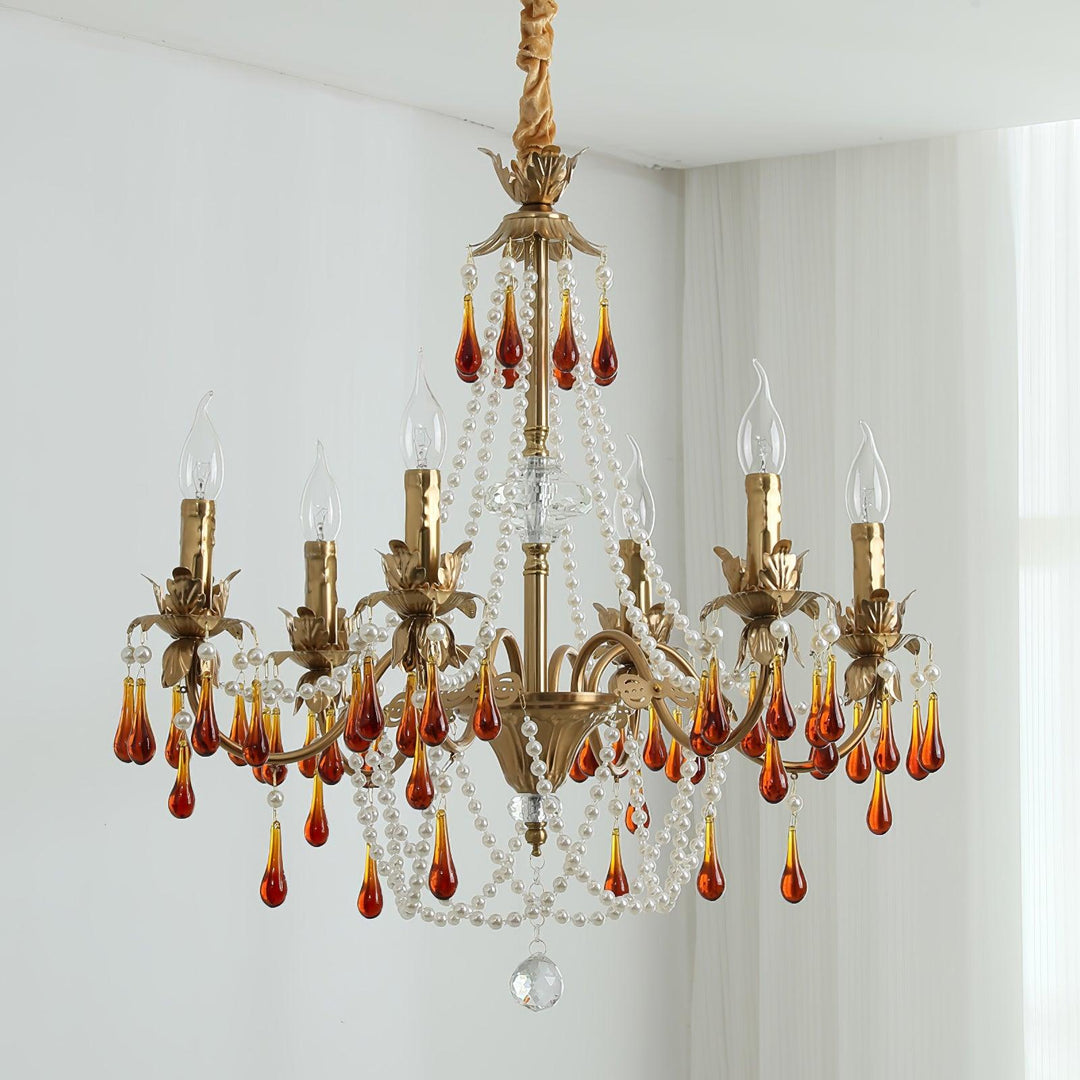 Aureate Amber Crystal Chandelier - Vakkerlight