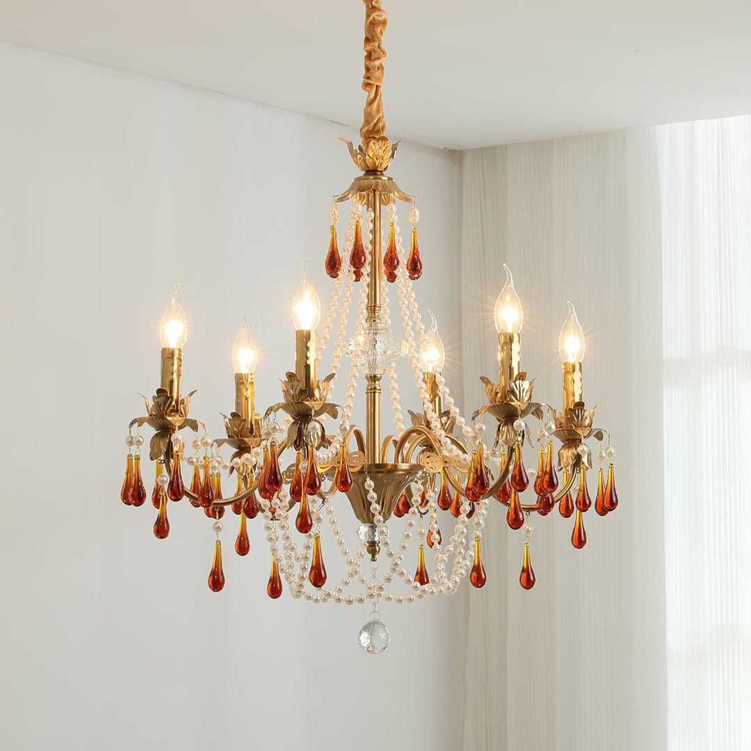 Aureate Amber Crystal Chandelier - Vakkerlight