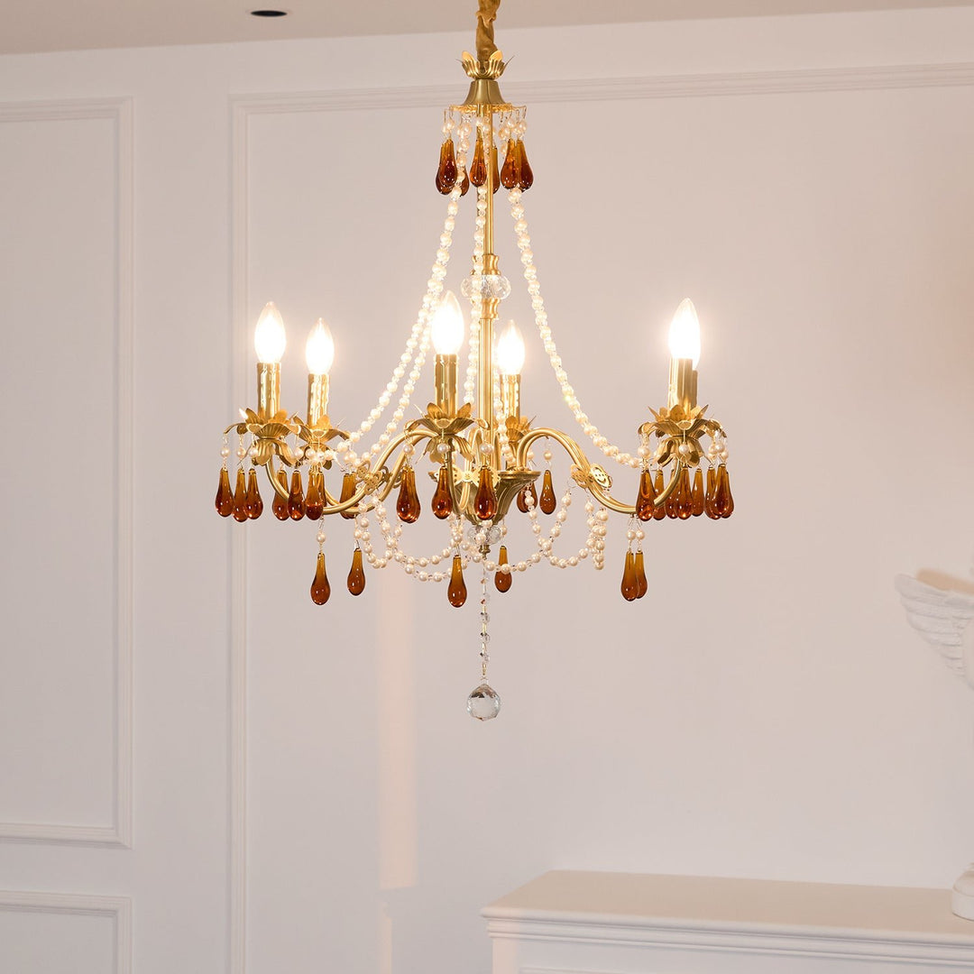 Aureate Amber Crystal Chandelier - Vakkerlight