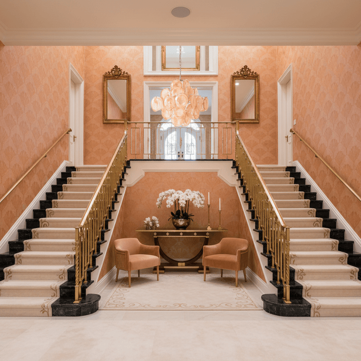 Aurelia Apricot Murano Glass Chandelier - Vakkerlight