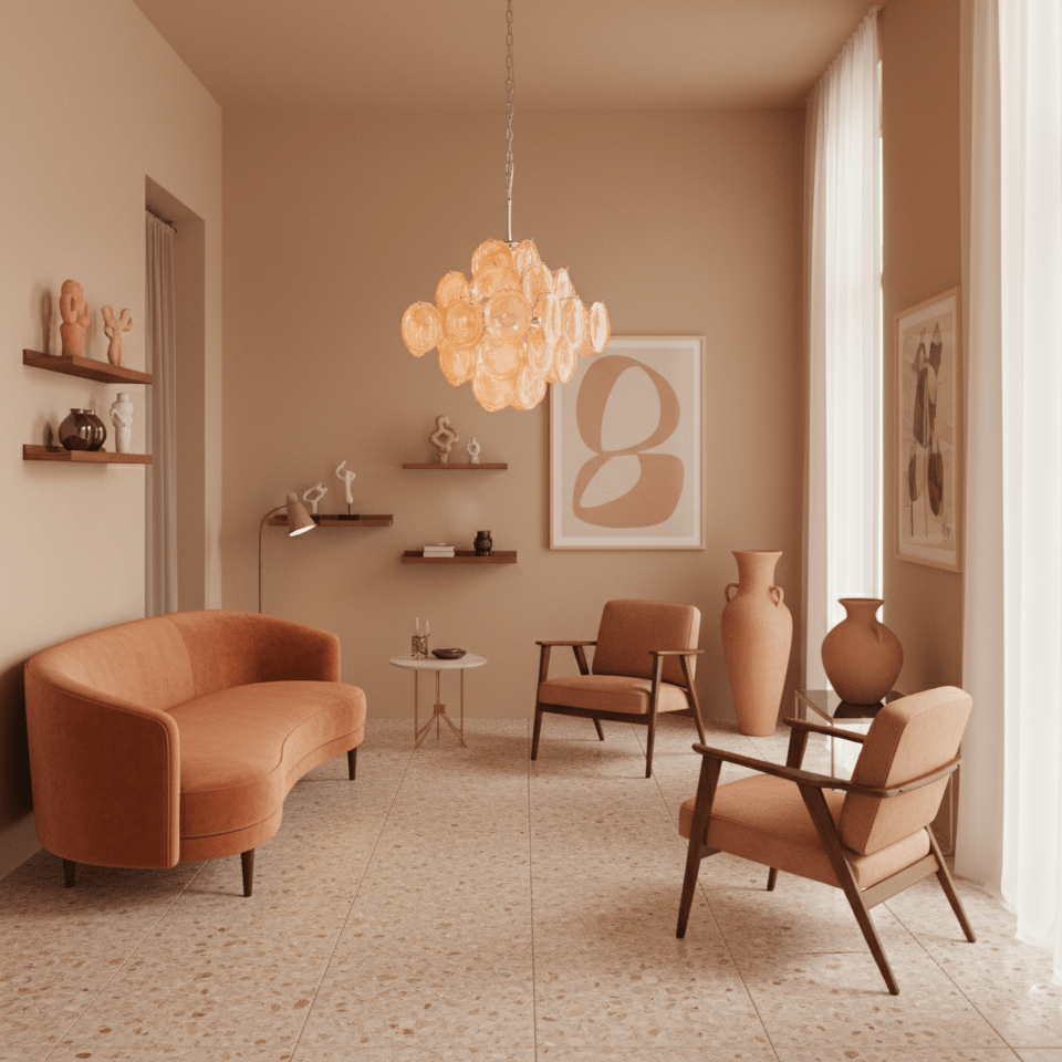 Aurelia Apricot Murano Glass Chandelier - Vakkerlight