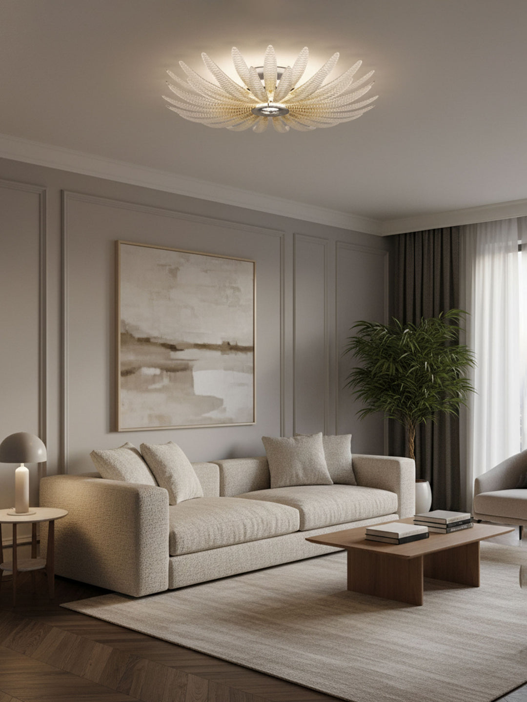 Aurelia Glass Petal Ceiling Light - Vakkerlight