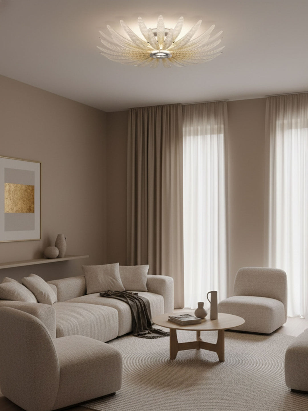 Aurelia Glass Petal Ceiling Light - Vakkerlight