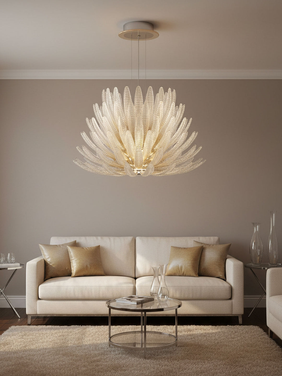 Aurelia Glass Petal Chandelier - Vakkerlight