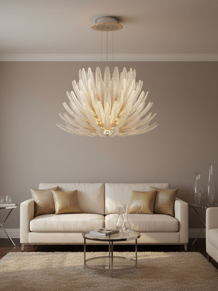 Aurelia Glass Petal Chandelier - Vakkerlight