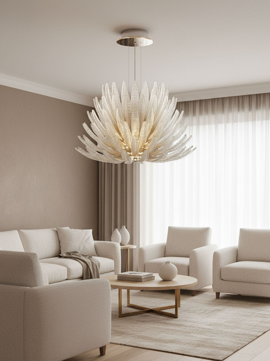Aurelia Glass Petal Chandelier - Vakkerlight