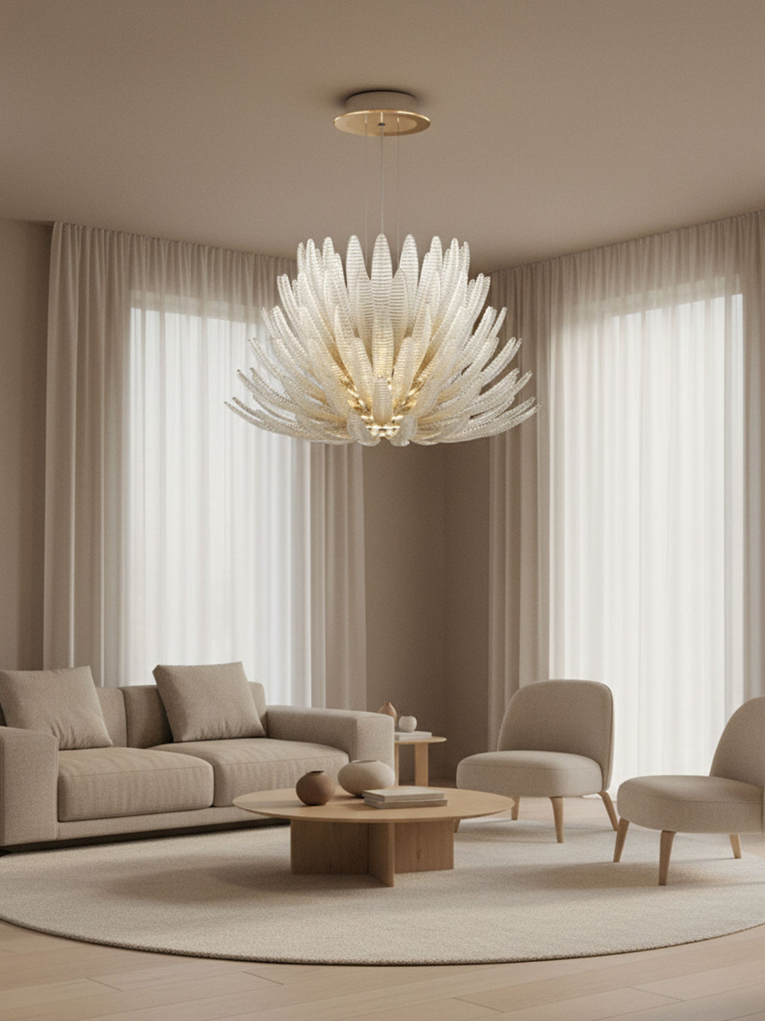 Aurelia Glass Petal Chandelier - Vakkerlight