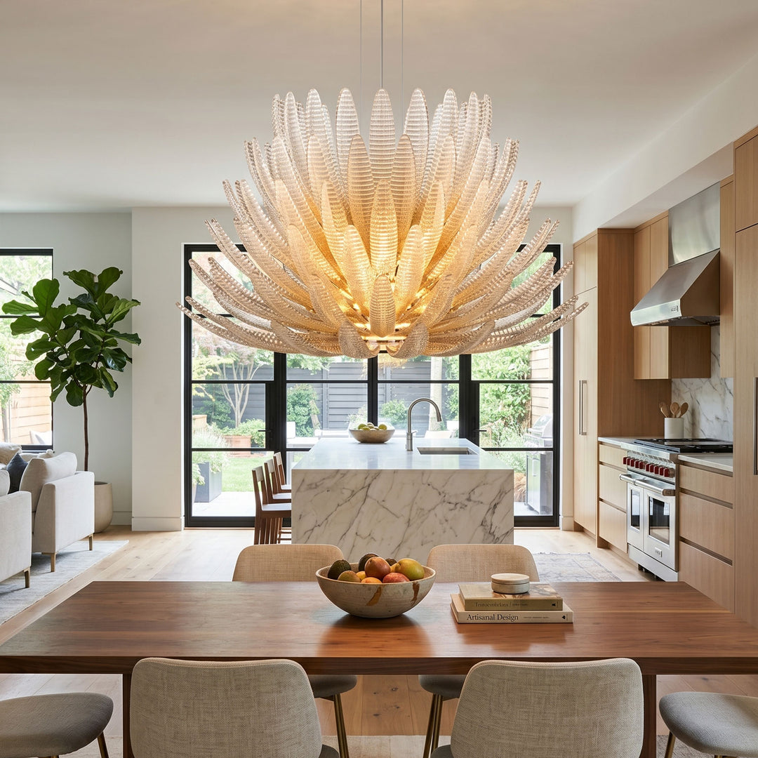 Aurelia Glass Petal Chandelier - Vakkerlight