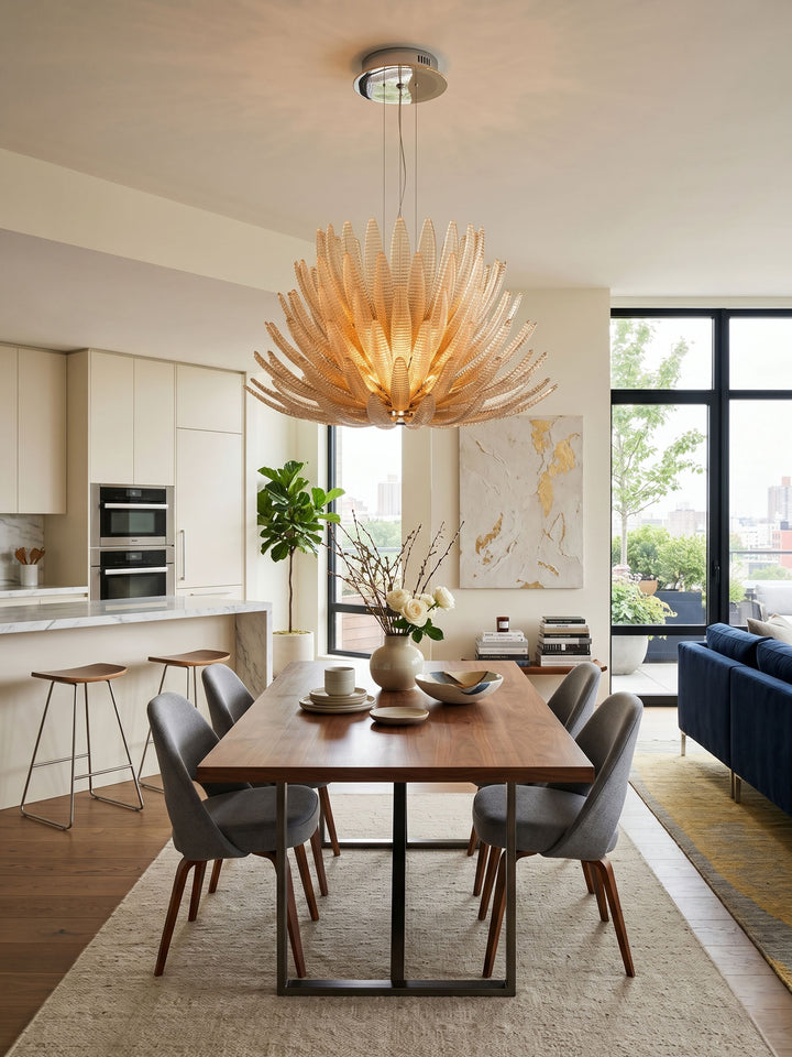 Aurelia Glass Petal Chandelier - Vakkerlight