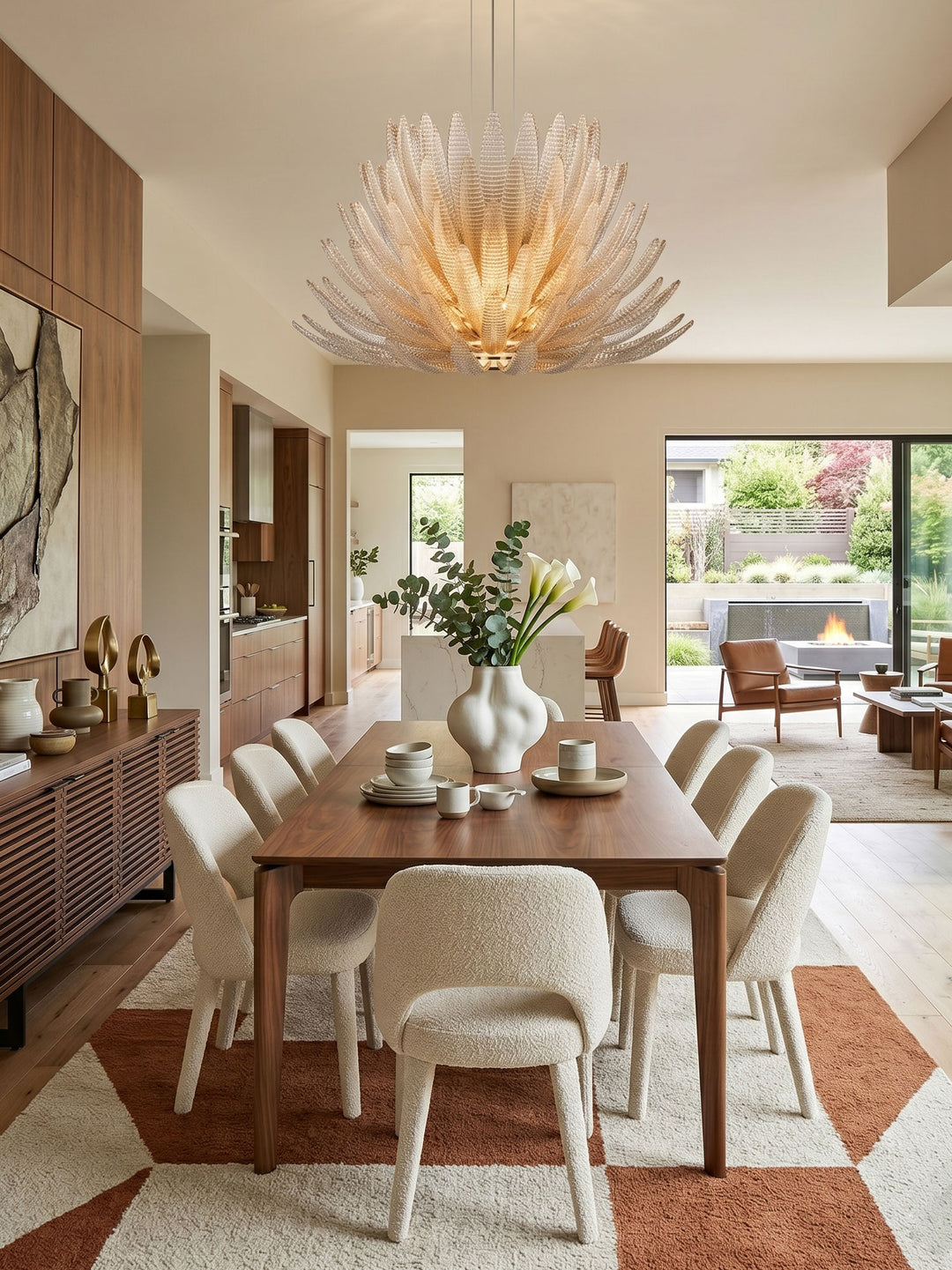 Aurelia Glass Petal Chandelier - Vakkerlight