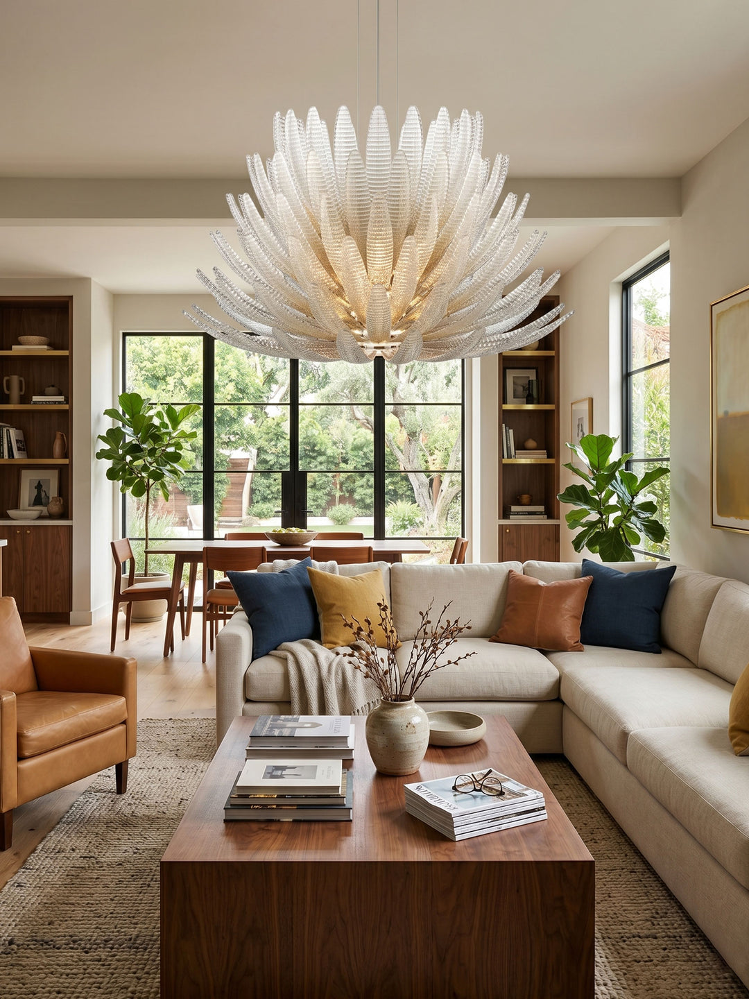 Aurelia Glass Petal Chandelier - Vakkerlight