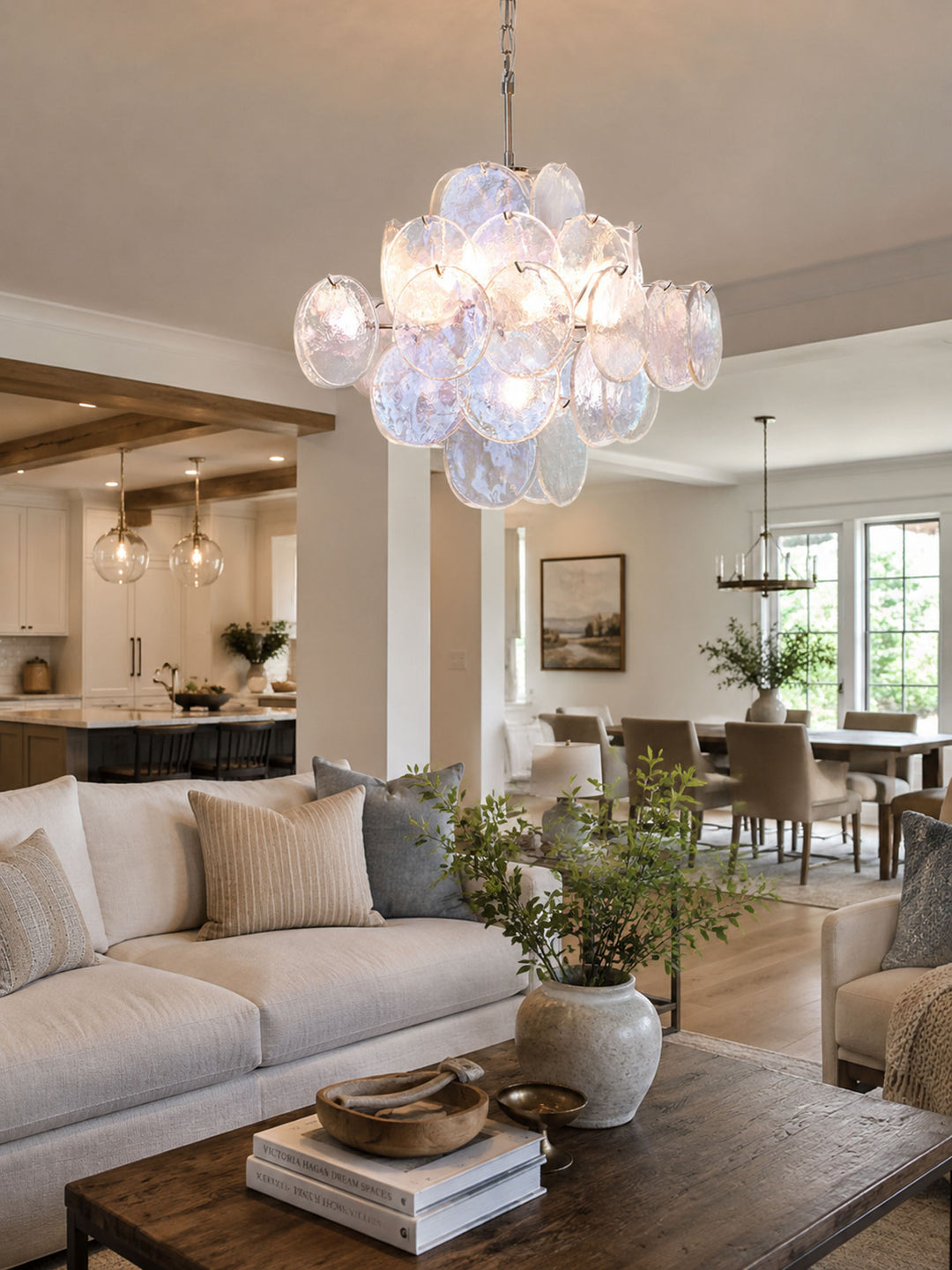 Aurelia Iridescent Glass Chandelier - Vakkerlight