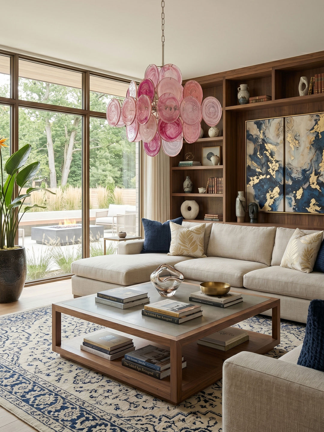 Aurelia Pink Glass Chandelier - Vakkerlight