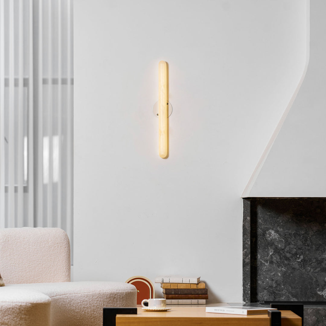 Aurelia Slim Alabaster Linear Wall Light - Vakkerlight