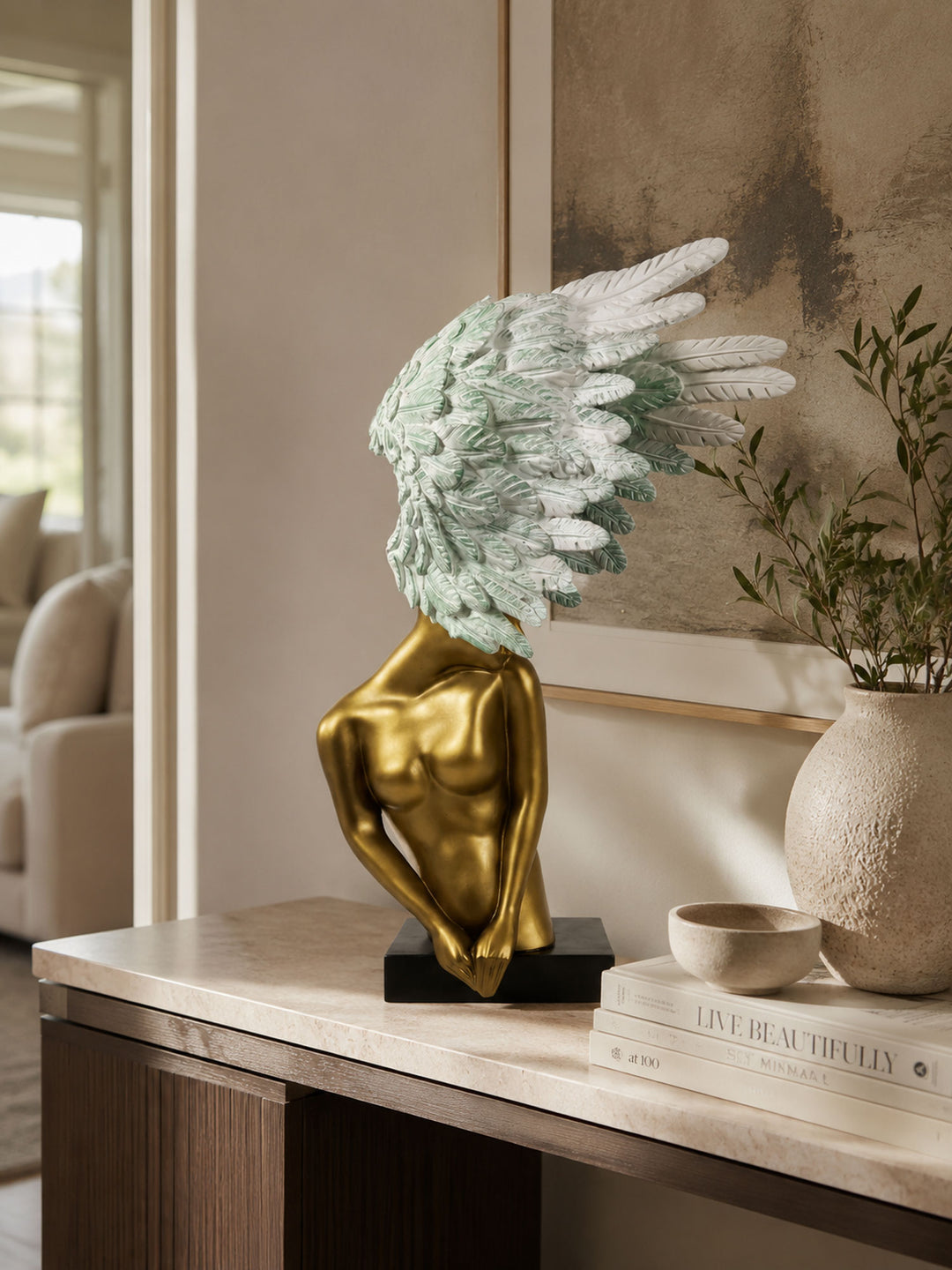 Aurelia Winged Bust Sculpture - Vakkerlight
