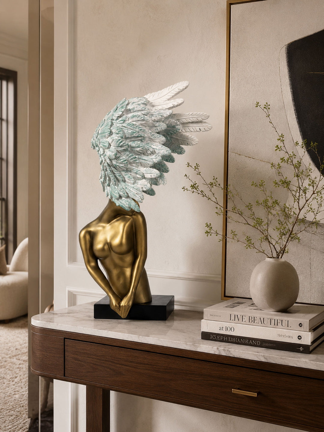 Aurelia Winged Bust Sculpture - Vakkerlight