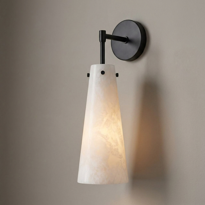 Aurelia Alabaster Cone Wall Sconce