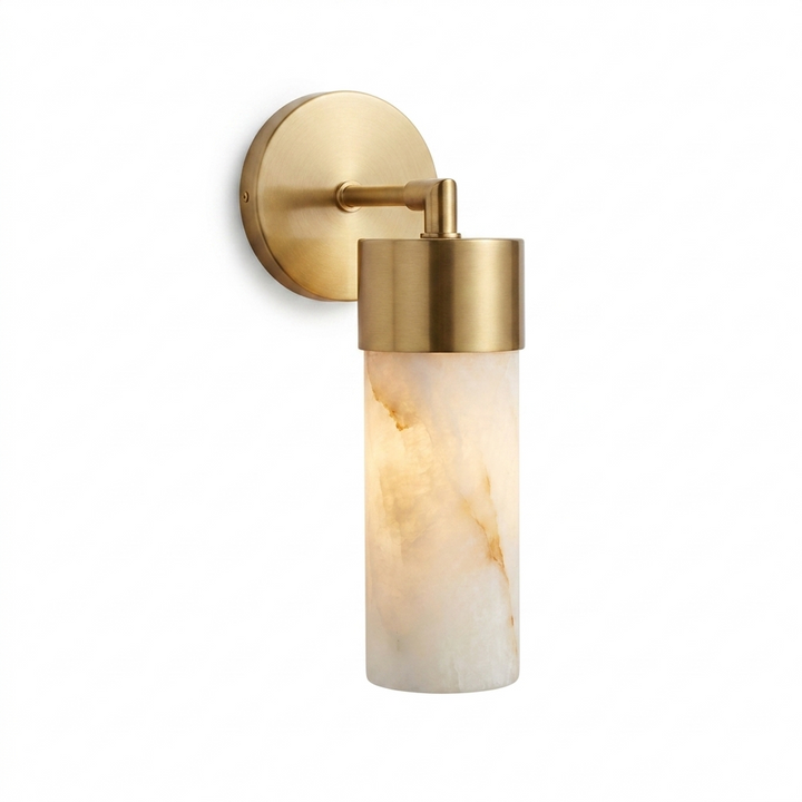 Aurelia Alabaster Cylinder Wall Sconce