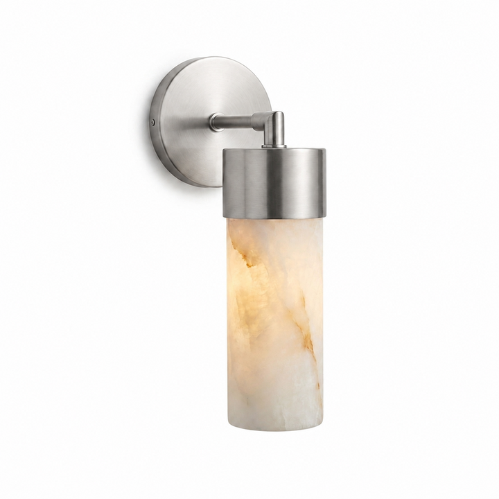 Aurelia Alabaster Cylinder Wall Sconce