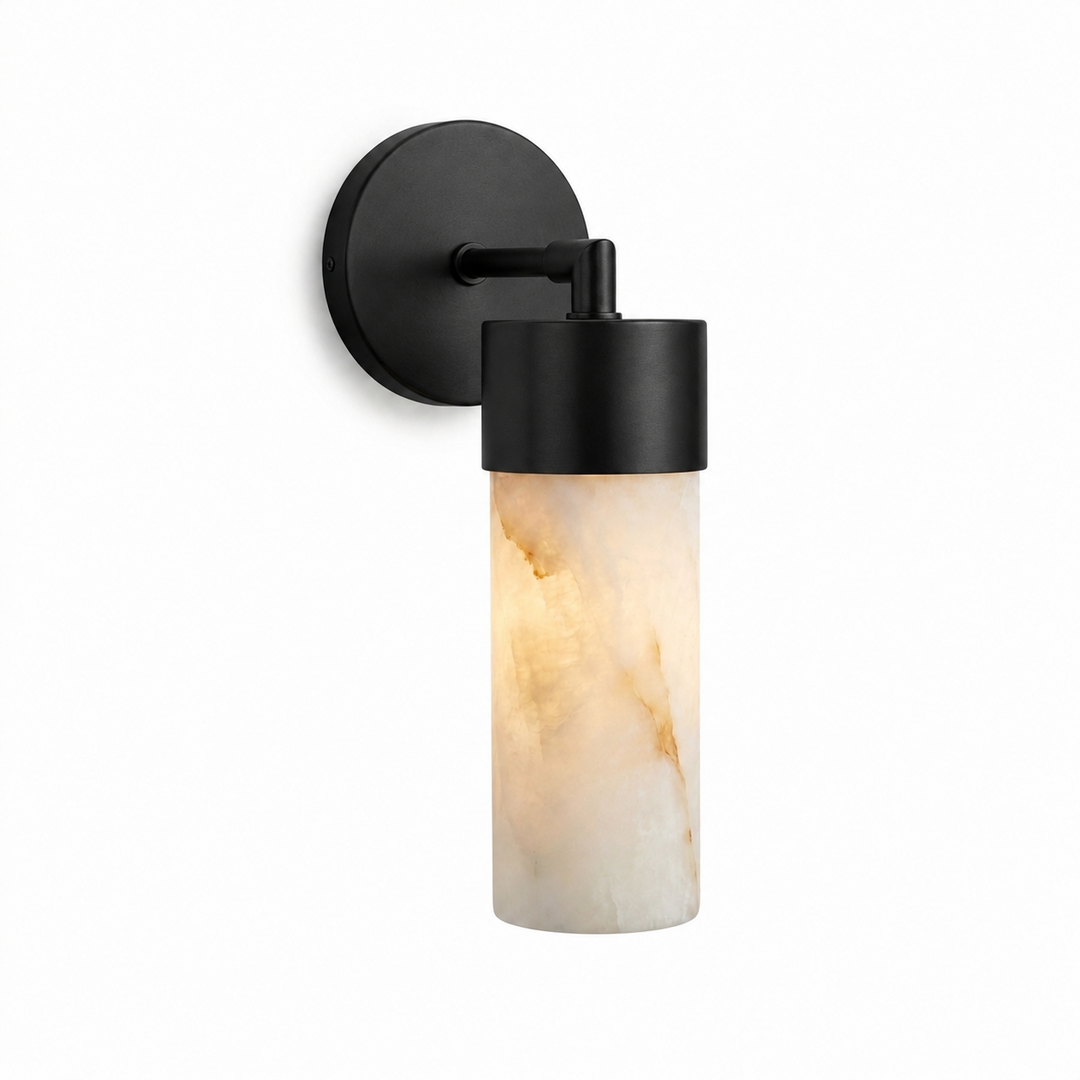 Aurelia Alabaster Cylinder Wall Sconce