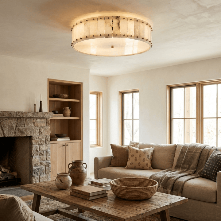 Aurelia Alabaster Ring Ceiling Lamp - Vakkerlight