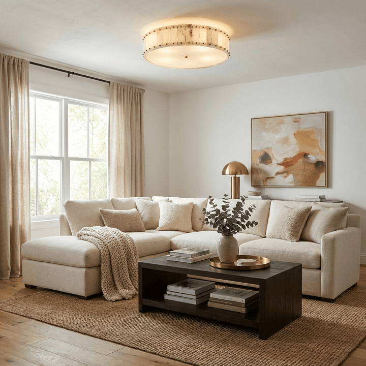 Aurelia Alabaster Ring Ceiling Lamp - Vakkerlight