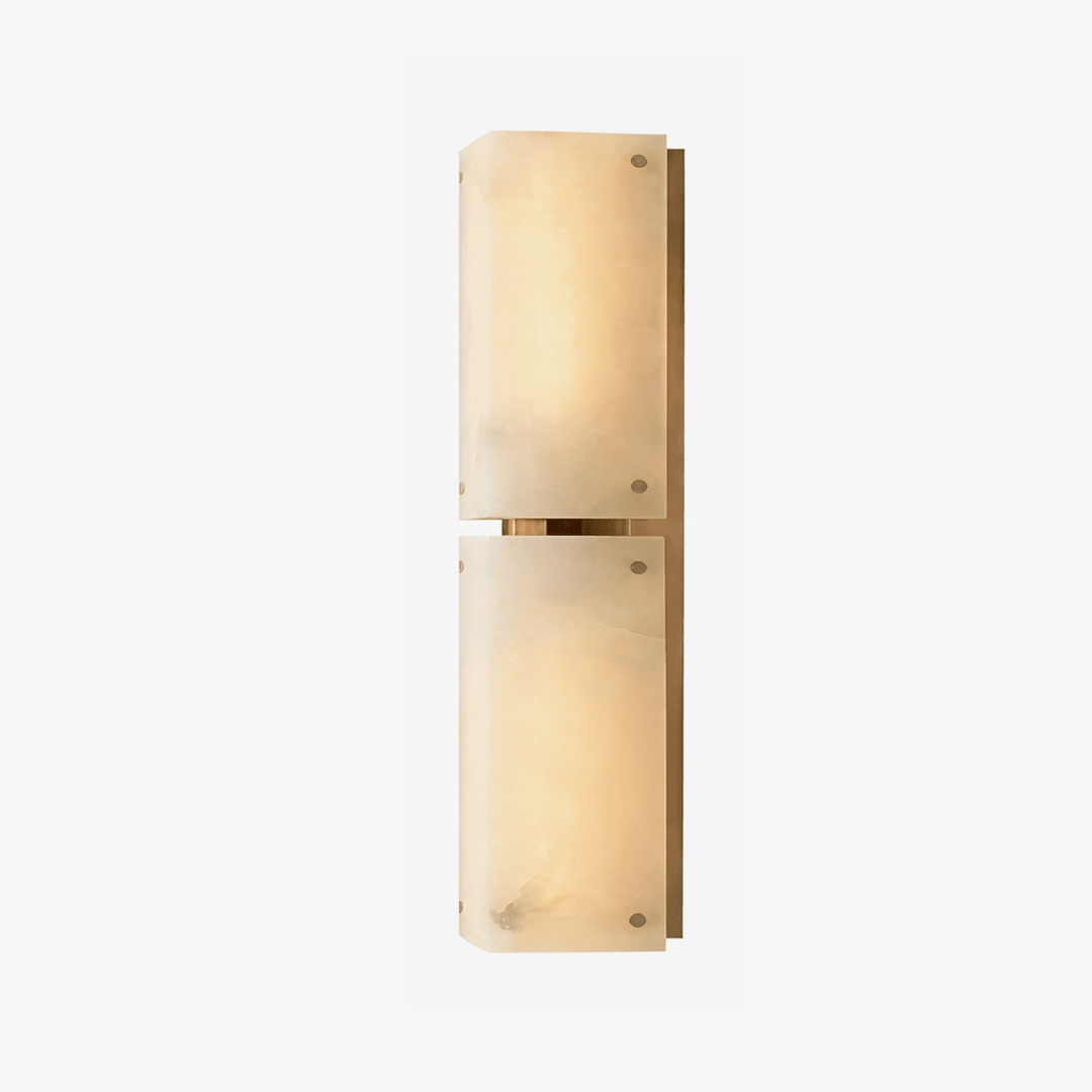 Aurelia Double Panel Alabaster Wall Light - Vakkerlight
