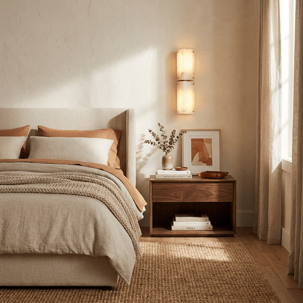 Aurelia Double Panel Alabaster Wall Light - Vakkerlight