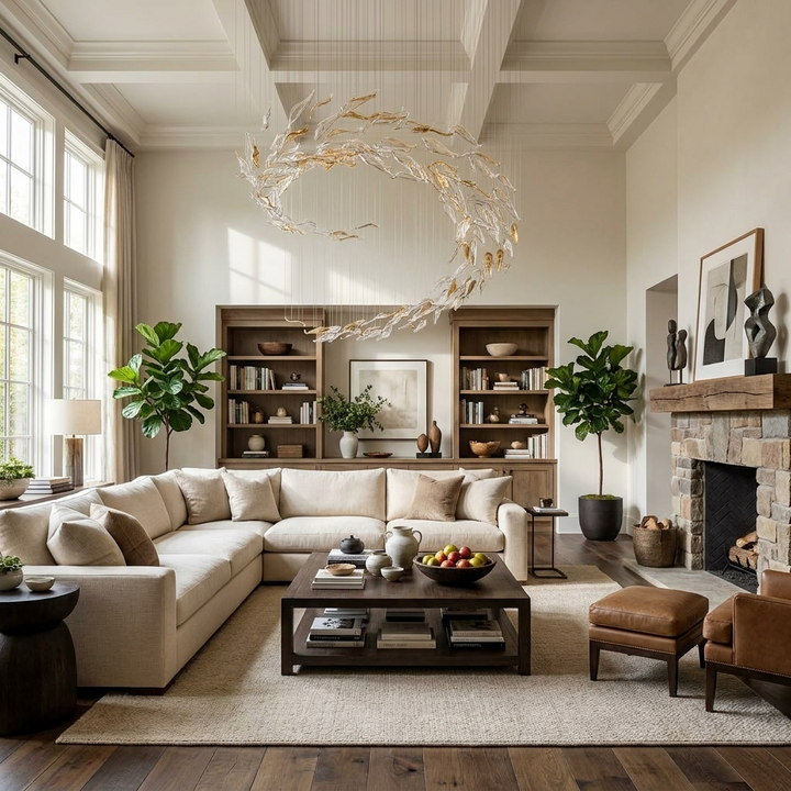 Aurelia Glass Leaf Chandelier