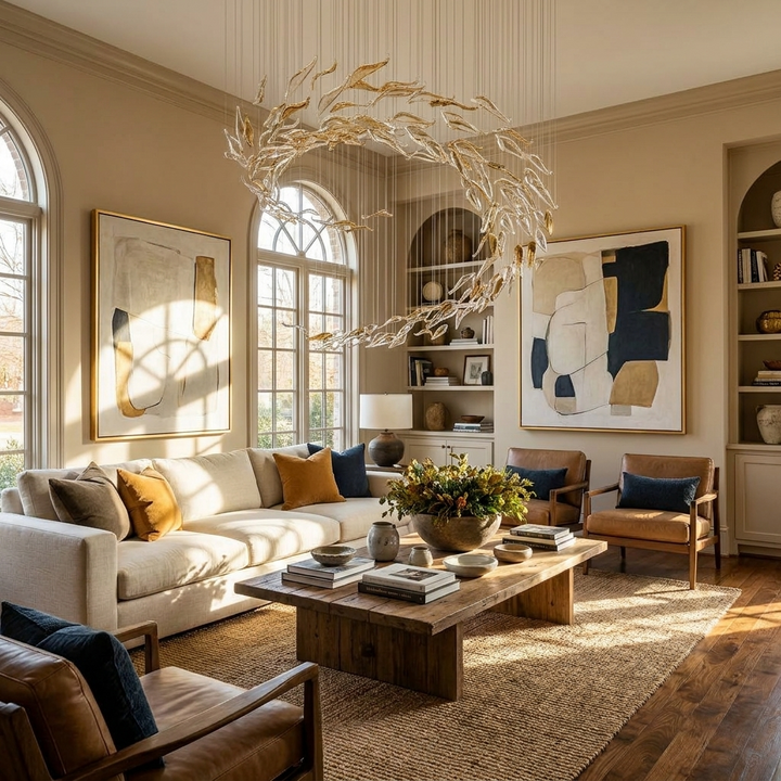 Aurelia Glass Leaf Chandelier