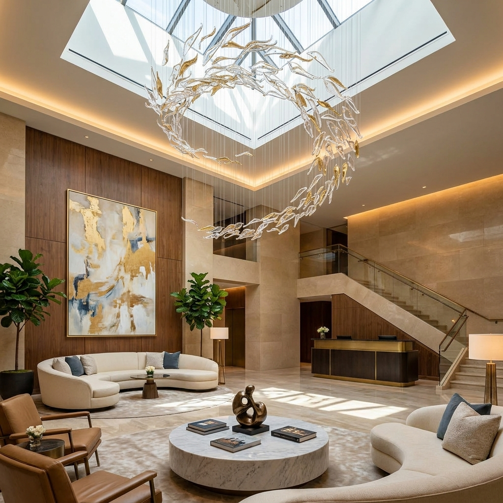 Aurelia Glass Leaf Chandelier