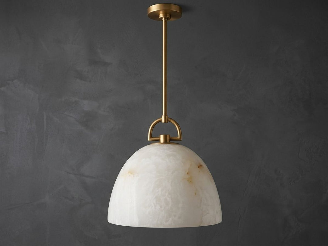 Aurelian Alabaster Dome Pendant Light - Vakkerlight