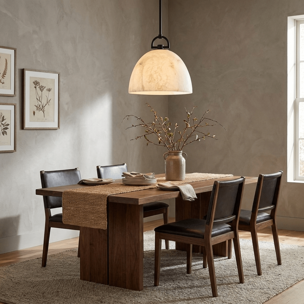 Aurelian Alabaster Dome Pendant Light - Vakkerlight