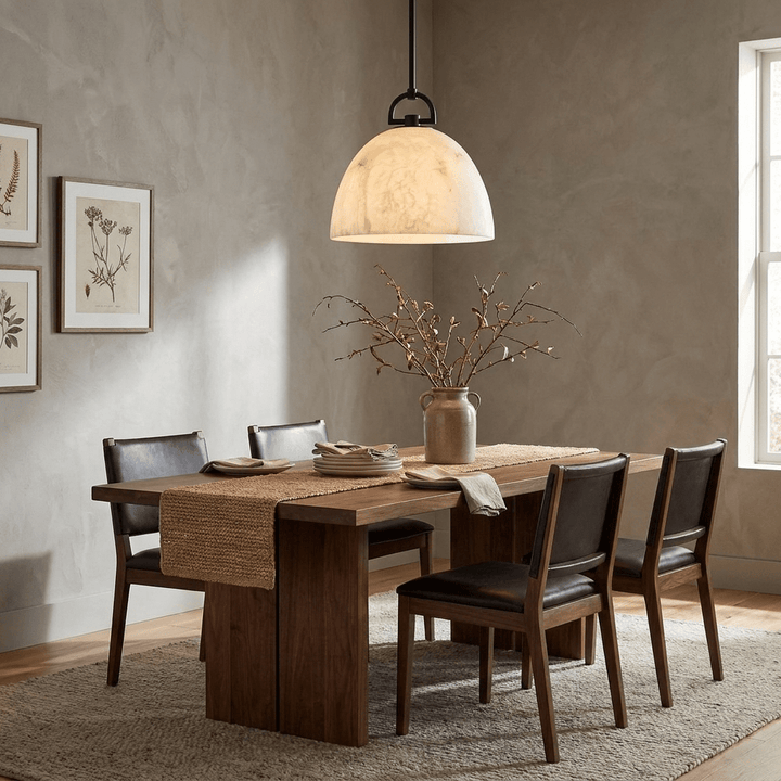 Aurelian Alabaster Dome Pendant Light - Vakkerlight