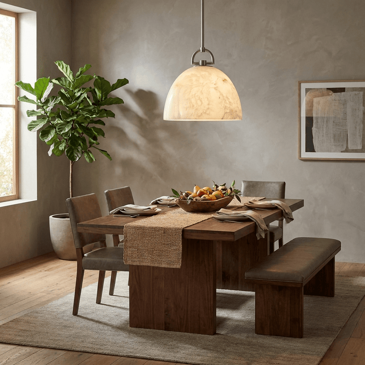 Aurelian Alabaster Dome Pendant Light - Vakkerlight