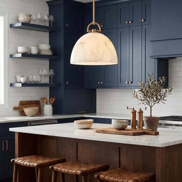 Aurelian Alabaster Dome Pendant Light - Vakkerlight