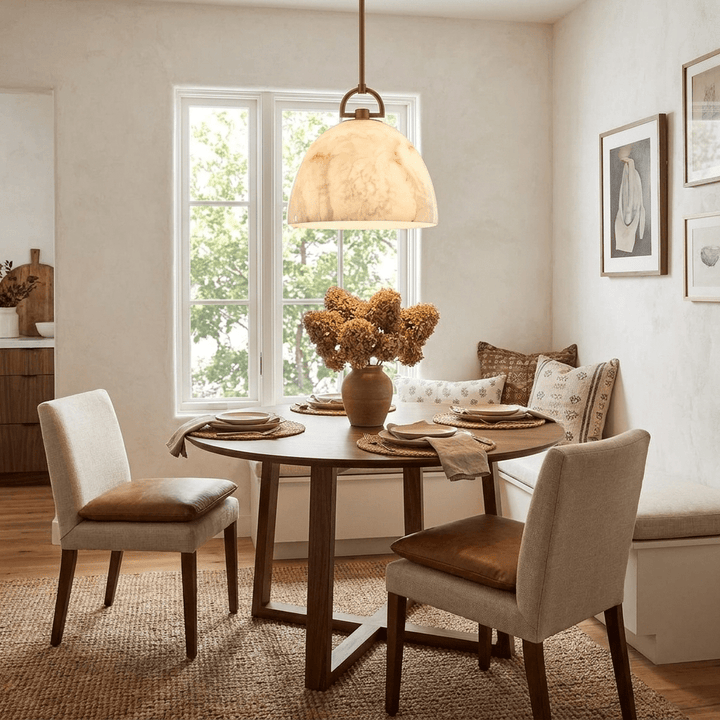 Aurelian Alabaster Dome Pendant Light - Vakkerlight