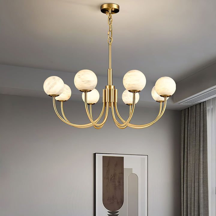 Aurelian Alabaster Globe Chandelier - Vakkerlight