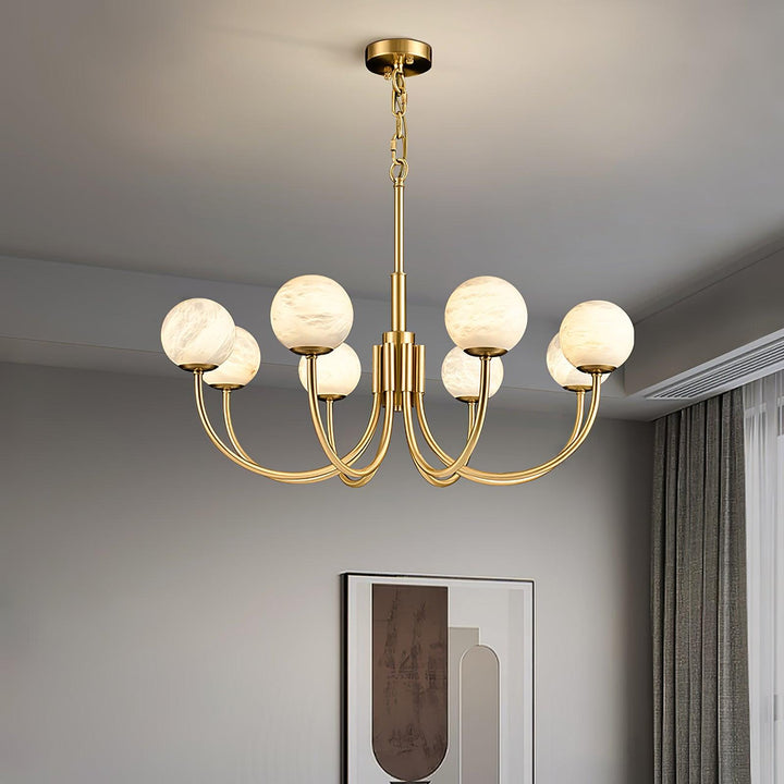 Aurelian Alabaster Globe Chandelier - Vakkerlight