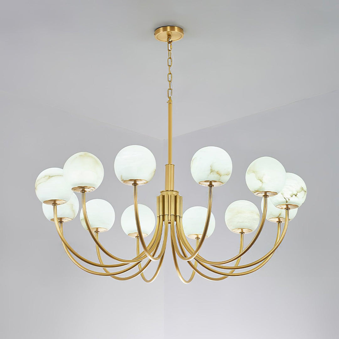 Aurelian Alabaster Globe Chandelier - Vakkerlight