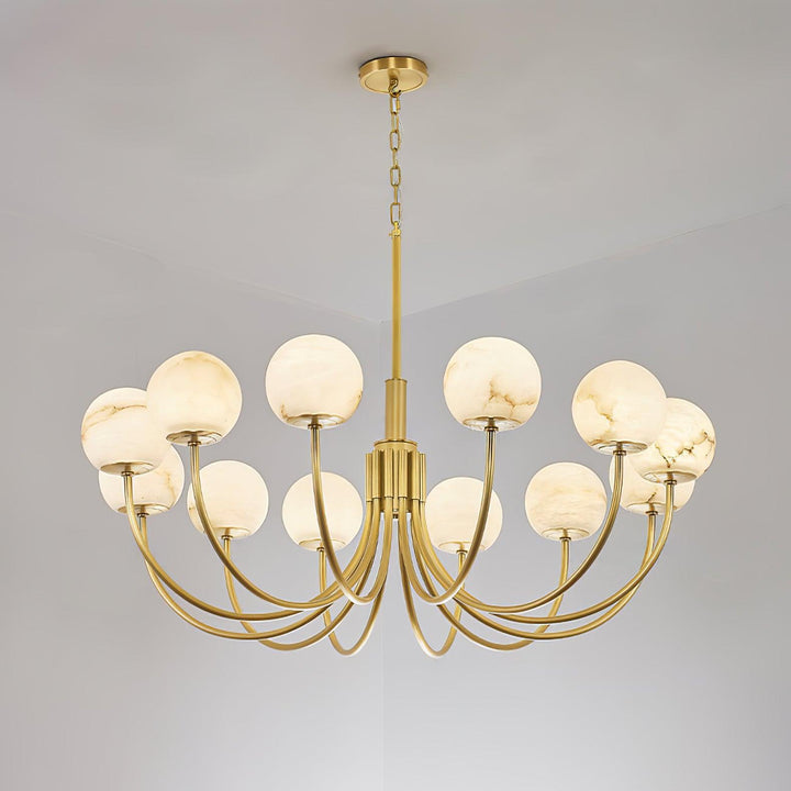 Aurelian Alabaster Globe Chandelier - Vakkerlight