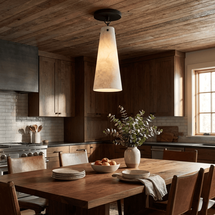 Aurelian Tapered Alabaster Ceiling Light - Vakkerlight
