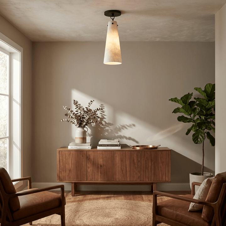 Aurelian Tapered Alabaster Ceiling Light - Vakkerlight