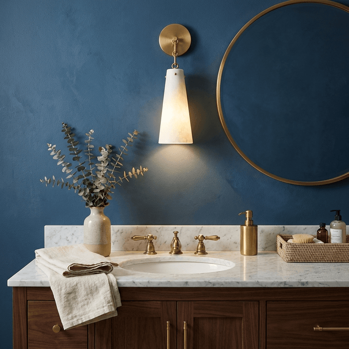 Aurelian Tapered Alabaster Wall Sconce - Vakkerlight