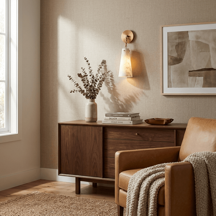 Aurelian Tapered Alabaster Wall Sconce - Vakkerlight